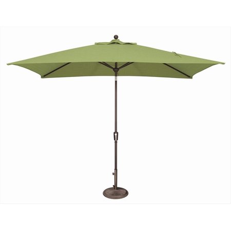 GAN EDEN 6 x 10 ft. Rectangle Push Button Tilt Market Umbrella Ginkgo GA2650488